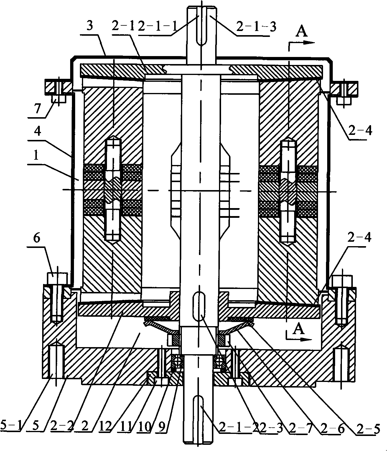 Vertical vibration layer energy converter round disk stator and ultrasonic electromotor using this stator