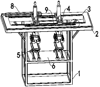 Cylinder pushing hoisting device