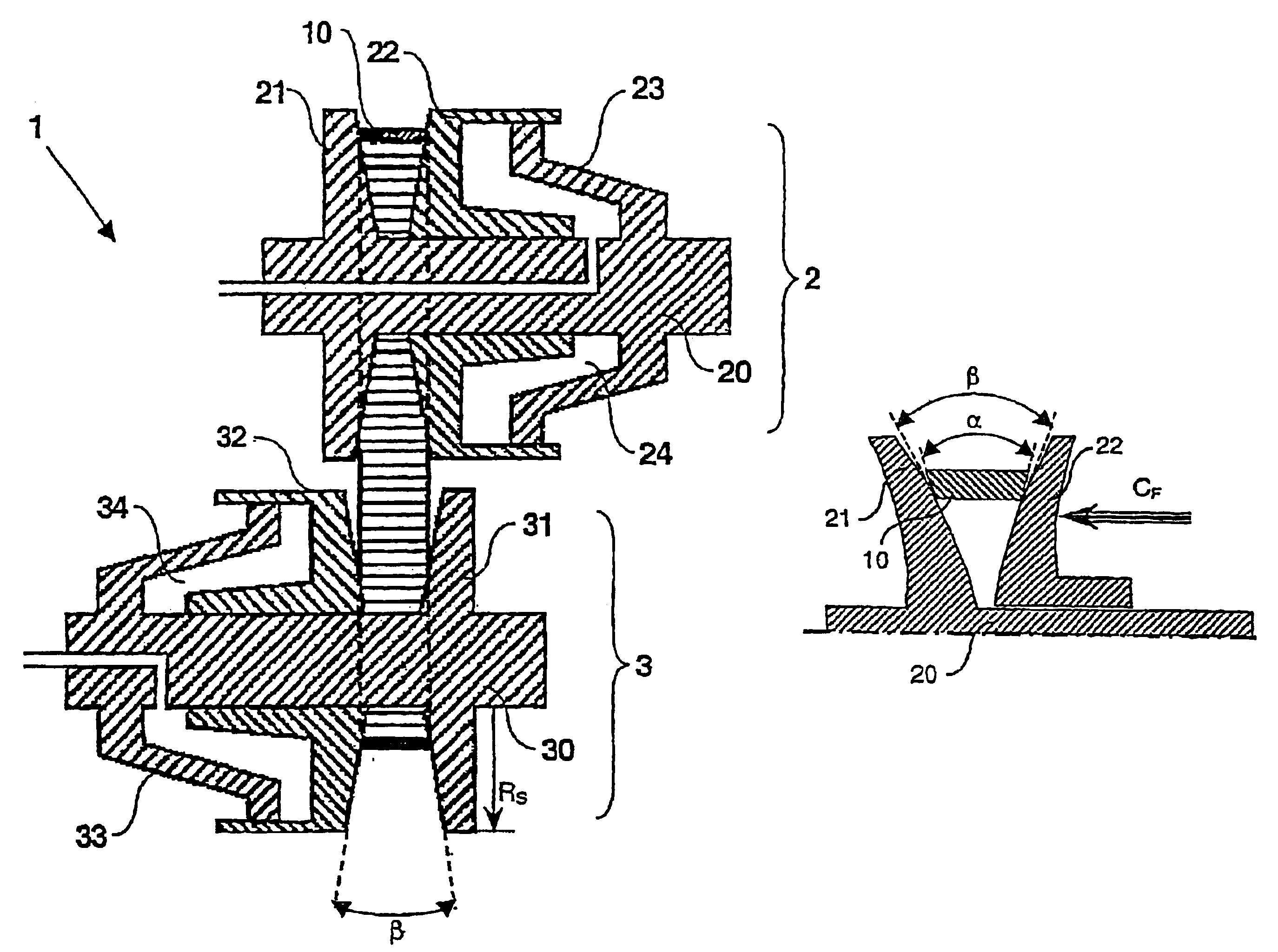 Continuously variable transmission, endless flexible belt for torque transmission and adjustable pulley