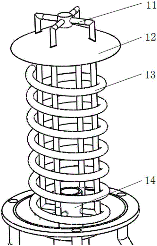 Uniform gas-liquid mixing device used before underwater mixed transportation pumping inlet