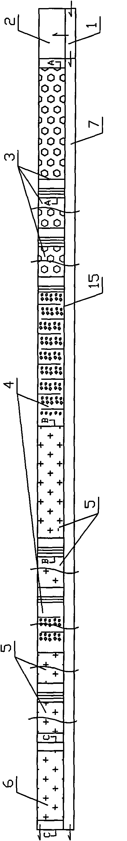 Sewage in-situ purification system using drainage ditch