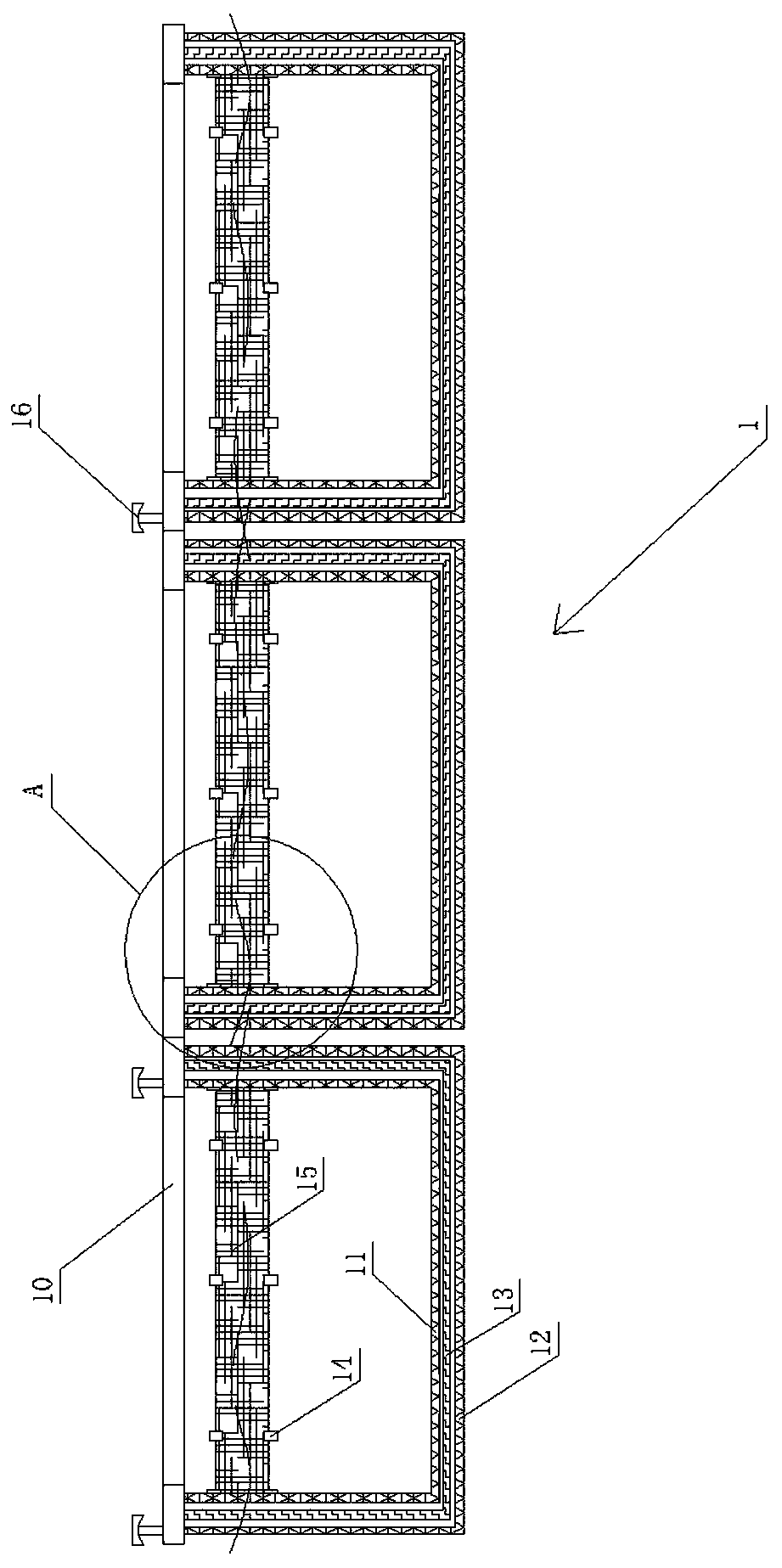 Running-water culture system with effect of prolonging service life of feeder