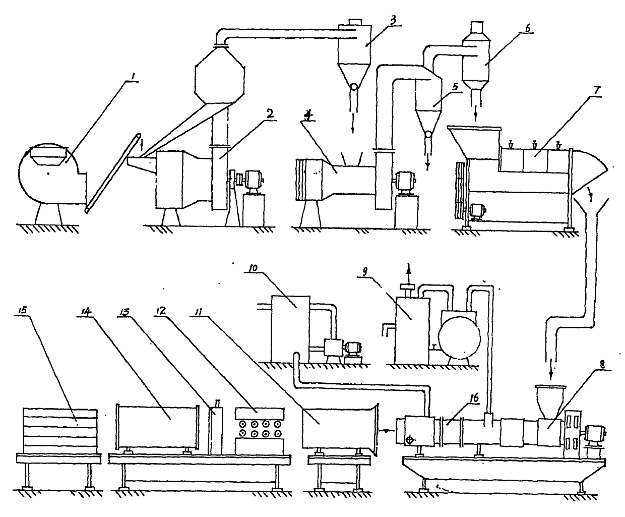 Method of processing vegetable fibre formed pipe and the preparing system