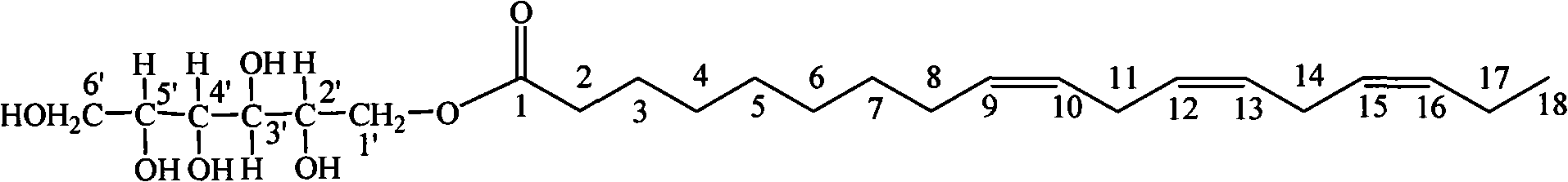 Sugar alcohol ester of long-chain fatty acid, separation and extraction method thereof and application thereof in inhibiting the activity of aromatizing enzyme