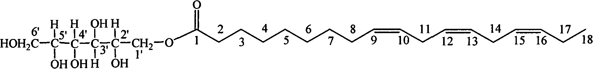 Sugar alcohol ester of long-chain fatty acid, separation and extraction method thereof and application thereof in inhibiting the activity of aromatizing enzyme