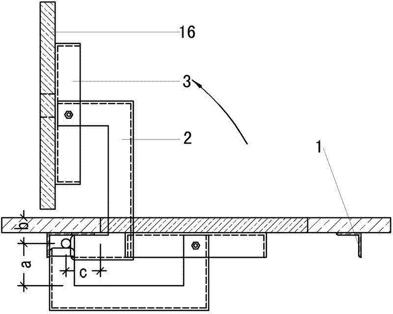 Hidden access door with metal rotating shafts