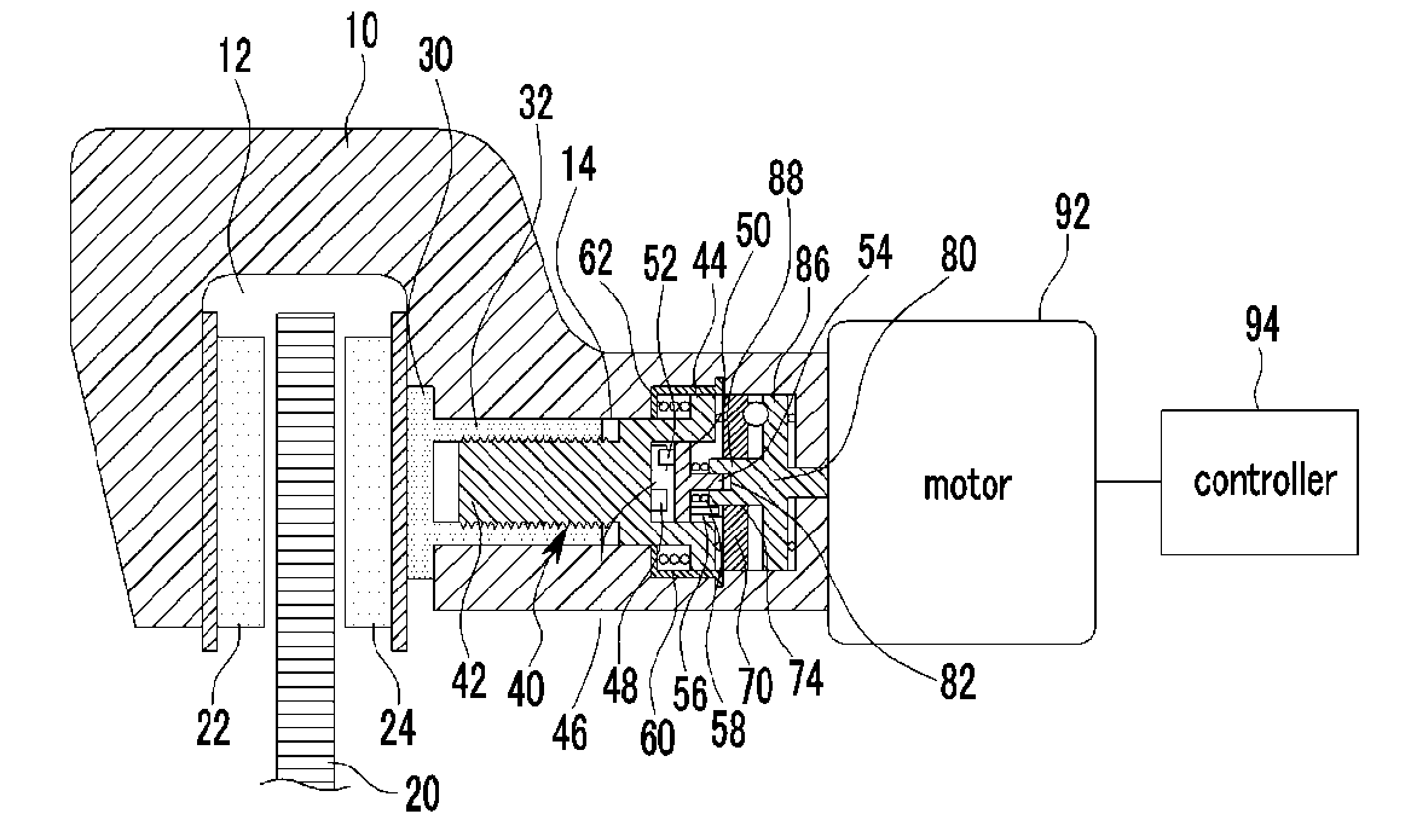 Electromotive brake system