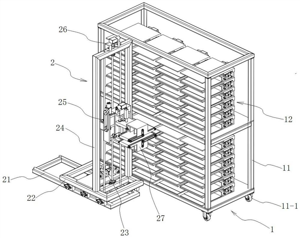 Book storing and taking device based on horizontal conveying-type book grabbing manipulator and control method thereof