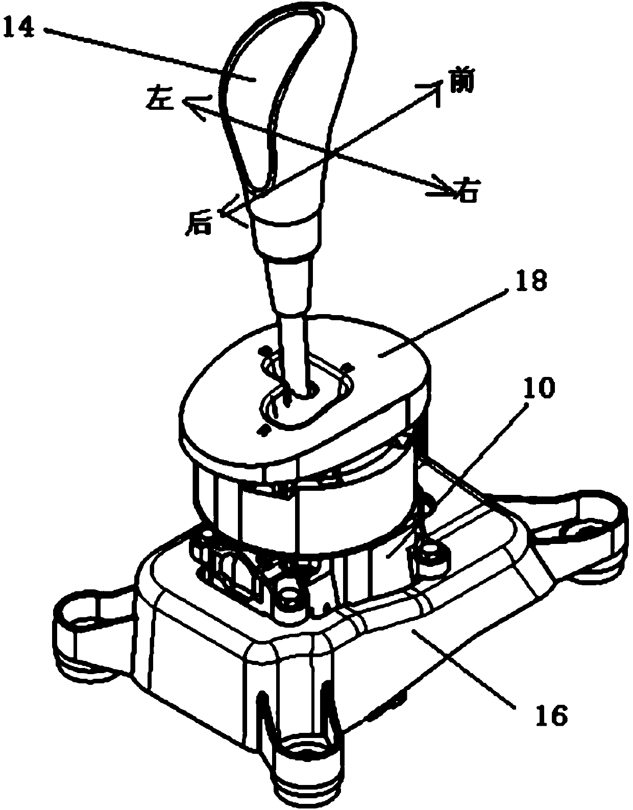 Electronic gear selection and shifting control mechanism for electric car