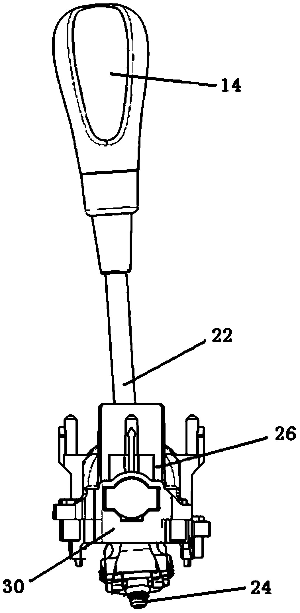 Electronic gear selection and shifting control mechanism for electric car