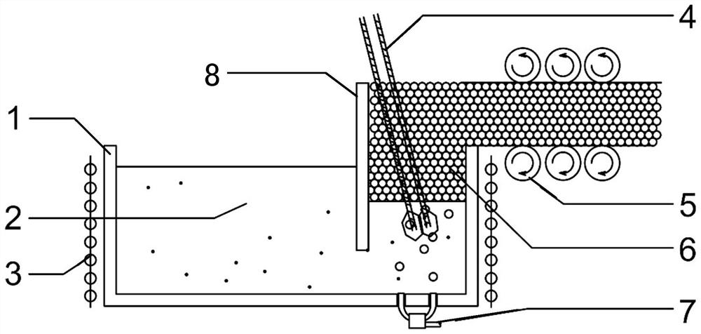 A method and device for preparing foamed aluminum from semi-solid slurry based on the blowing method