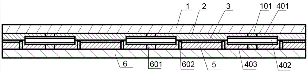 Sensing array capable of implementing high-accuracy synchronous measurement of three-dimensional deformation and three-dimensional pressure