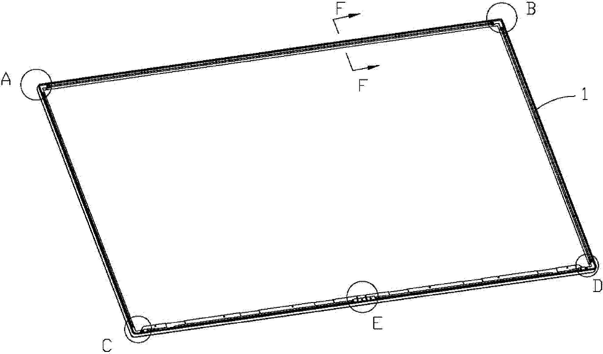 Television mullion structure and manufacturing method thereof