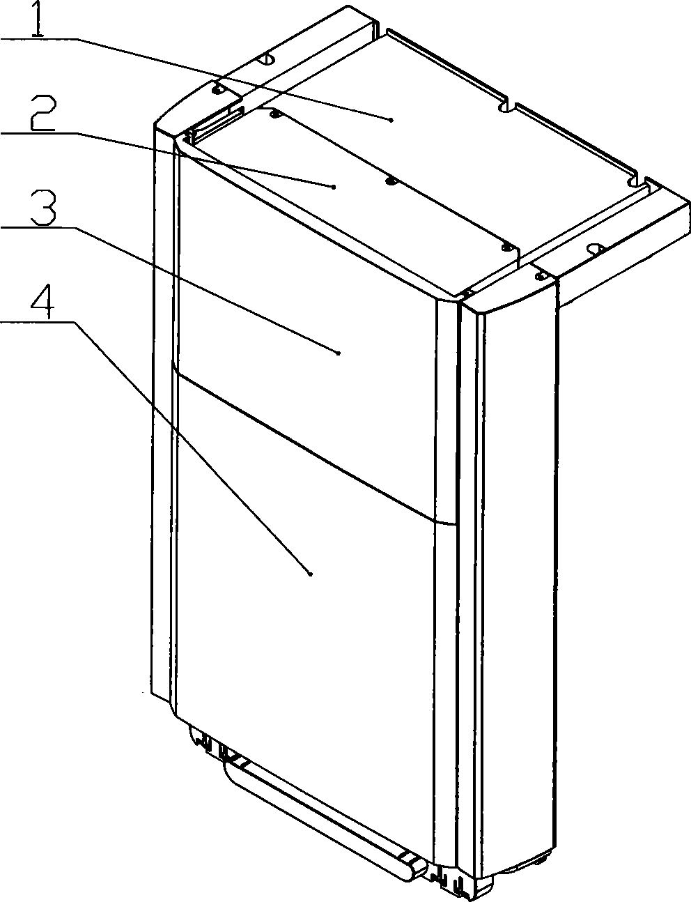 Door opening and closing mechanism for front air outlet of cabinet air-conditioner