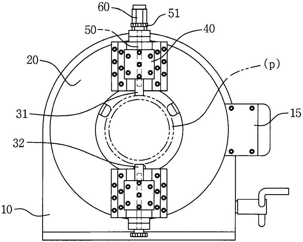 Power transmitting device for transmitting external force into rotating body, and orbital pipe cutting device and hydraulic chucking device able to freely control cutting tool movement inside rotating body by using the power transmitting device