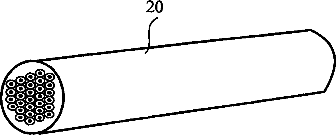 Granular composite material containing metal fiber and its mfg. method