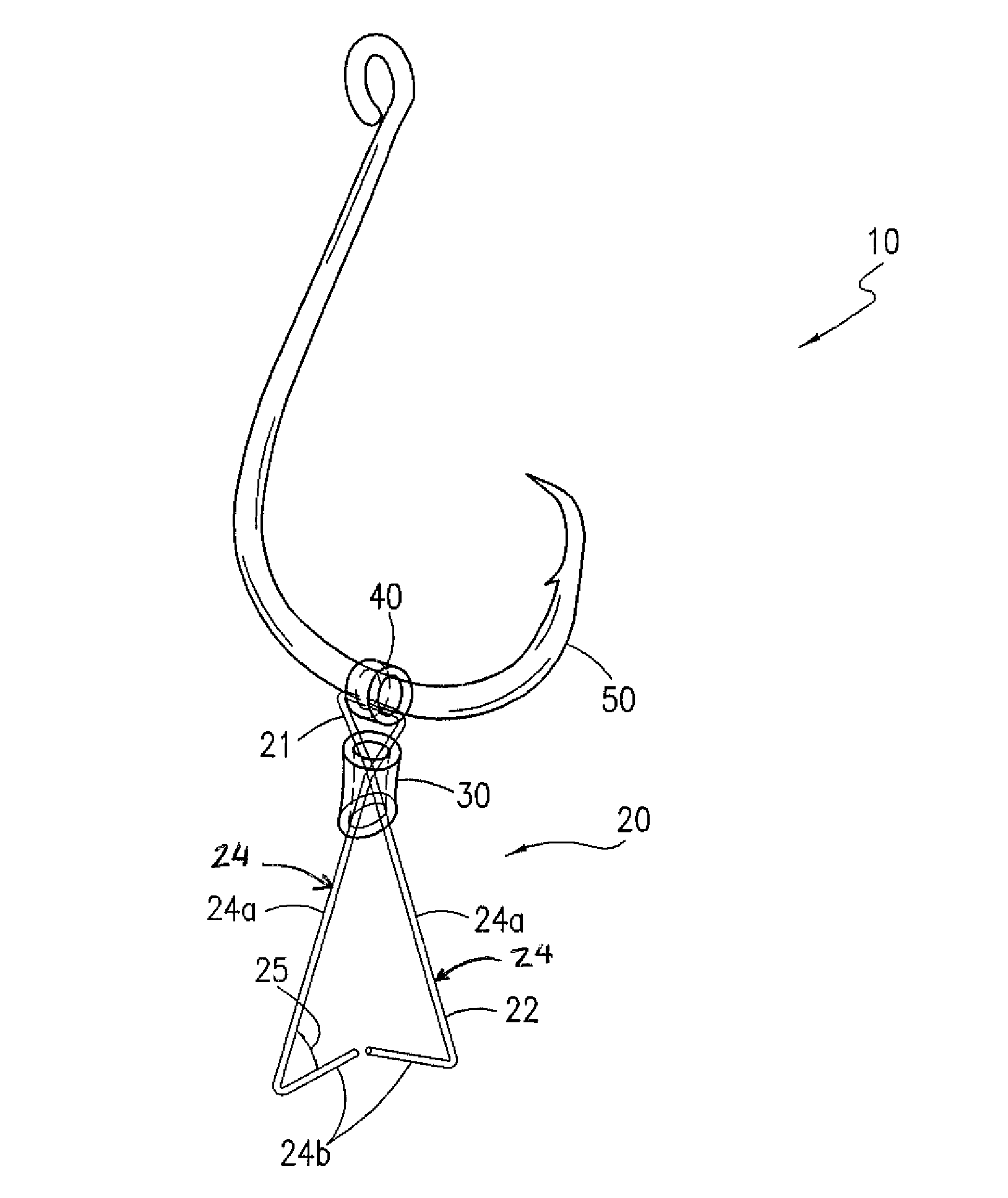 Apparatus and method for securing a bait fish to a fish hook