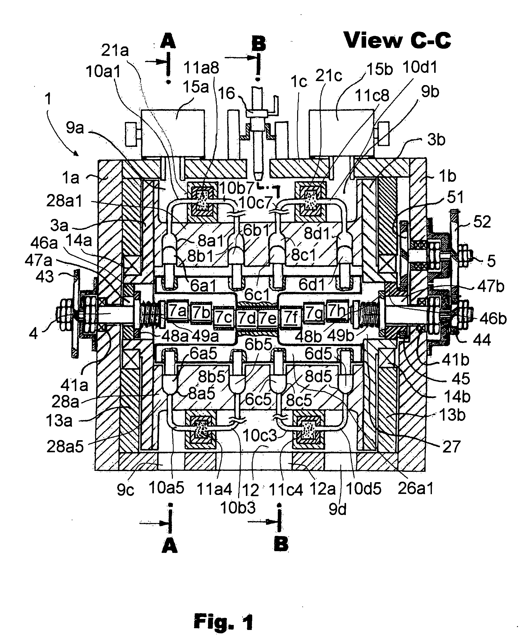 Stirling Thermodynamic cycle rotary thermal machine