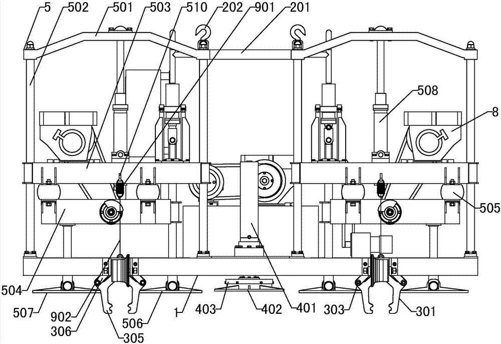 Small-sized automatic hydraulic railway line tamping car