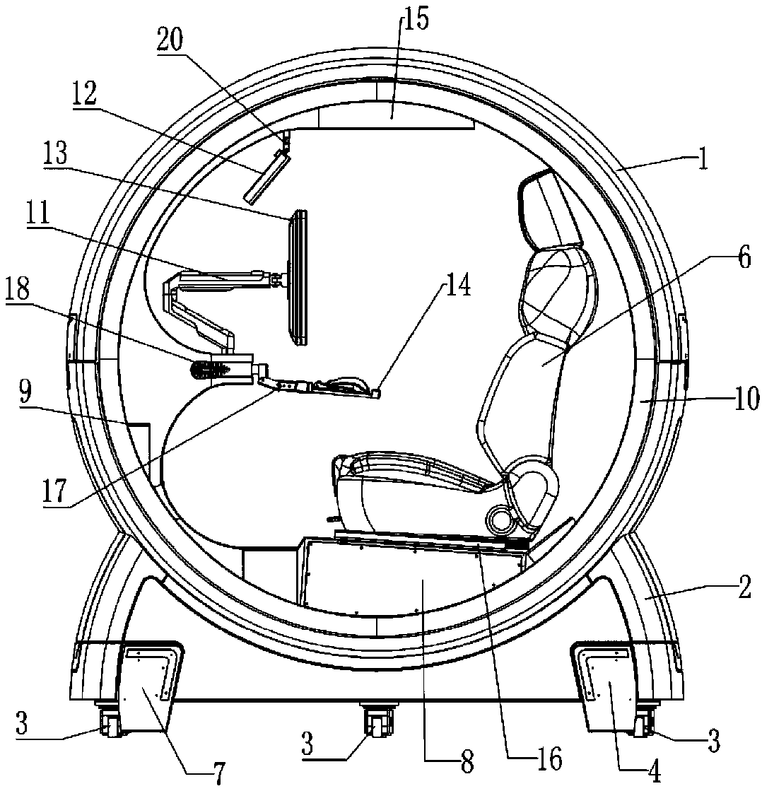 Circular track type e-sport and live broadcast equipment