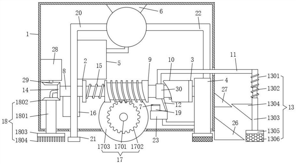 Automatic excrement cleaning device for animal husbandry