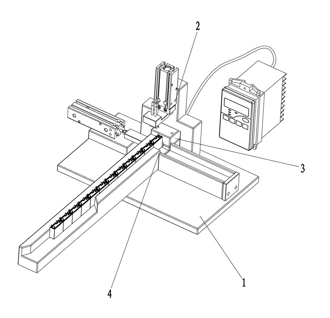 Electronic detection device for detecting over-travel value of finished product relay