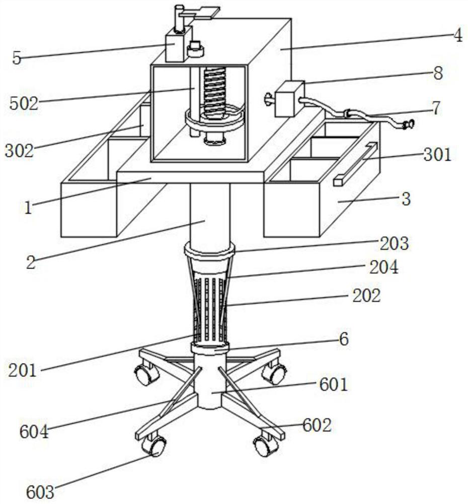 Gastroscope tube fixing device for gastroscopy in gastroenterology department