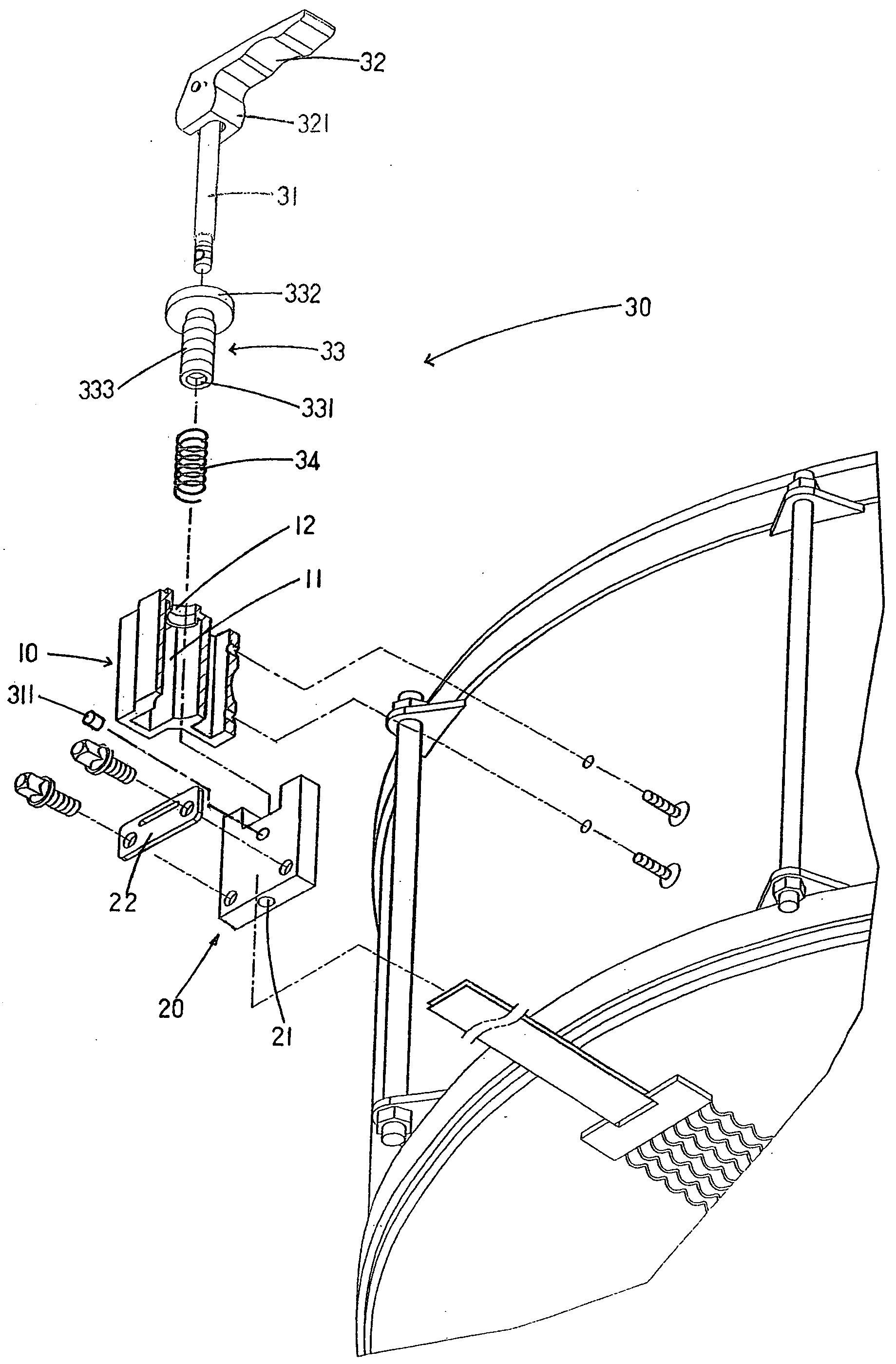 Adjust device for adjusting a tension of a snare of a snare drum