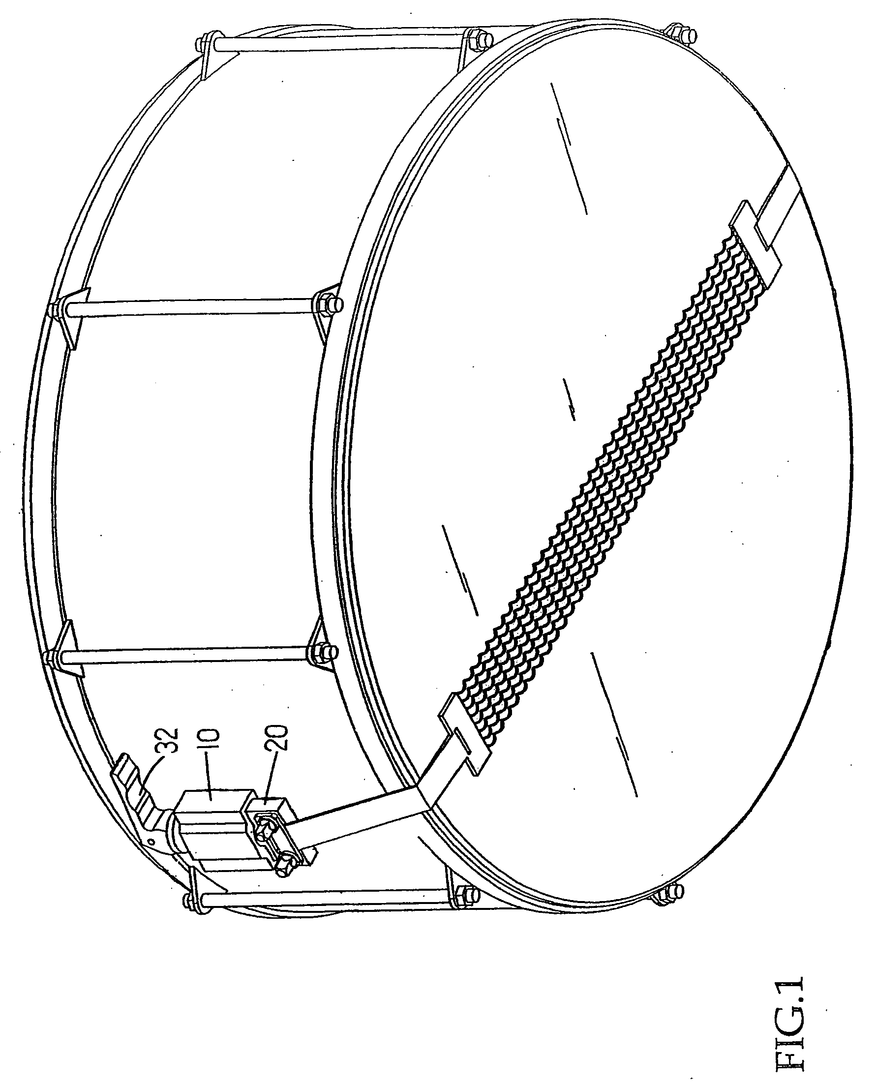 Adjust device for adjusting a tension of a snare of a snare drum