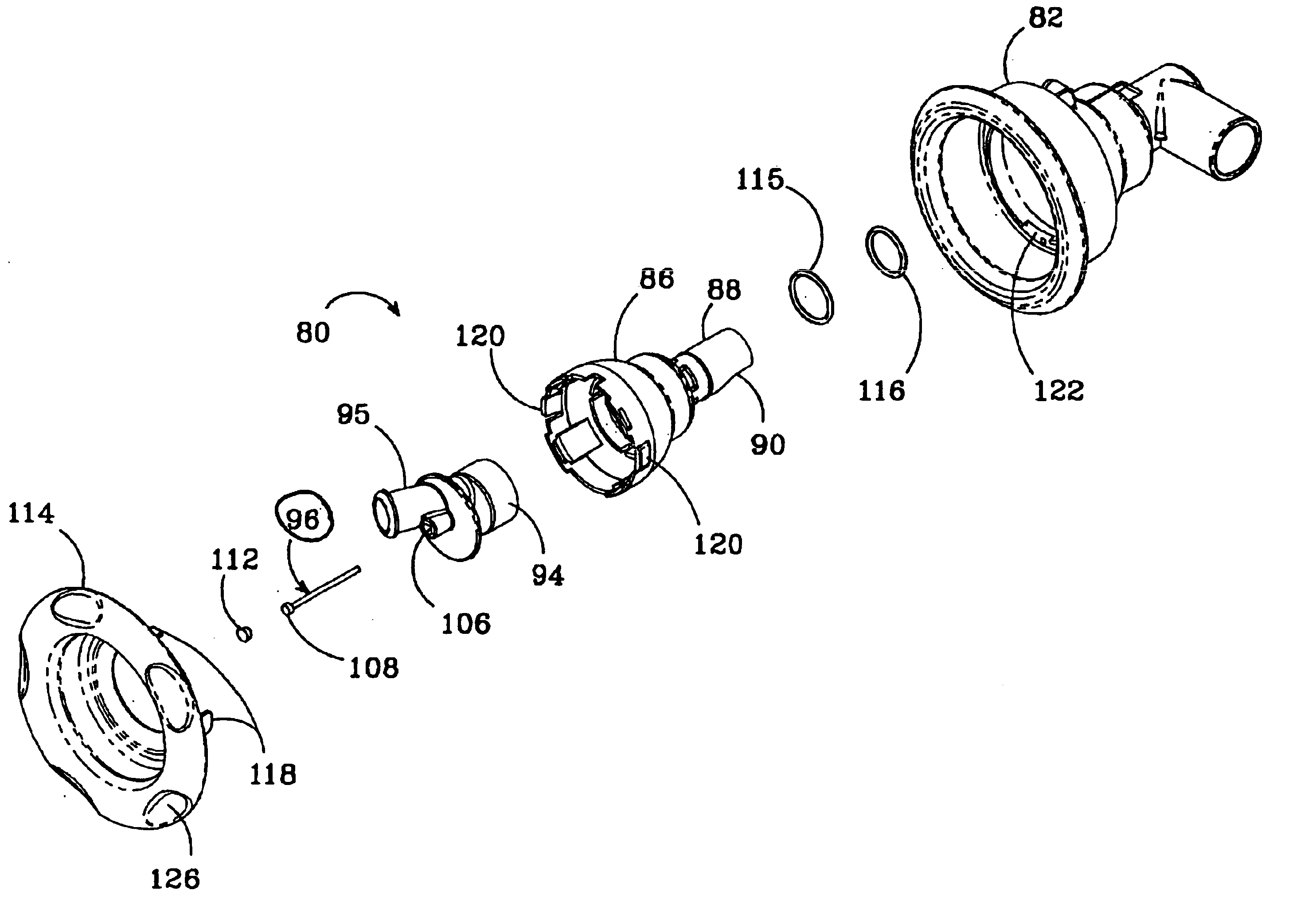 Hydrotherapy jet with rotating outlet