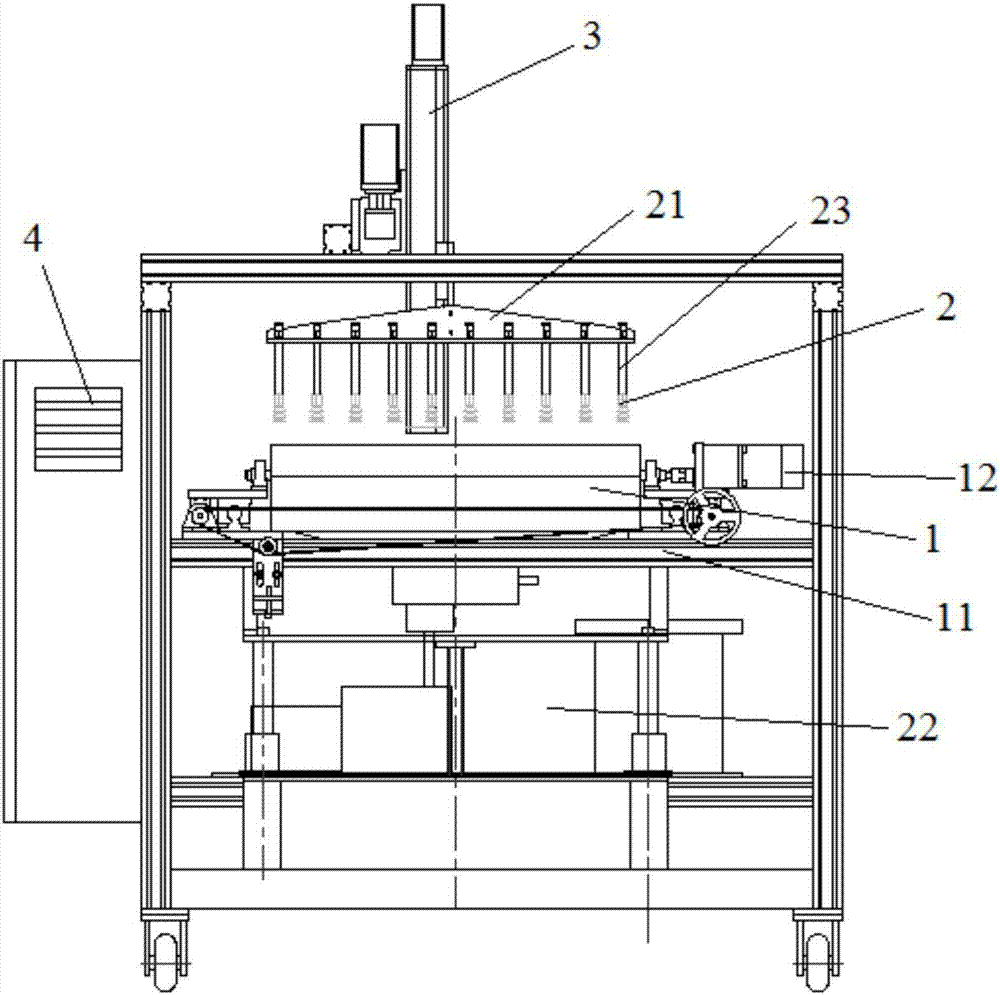 Magnetic material product automatic stacking device and method