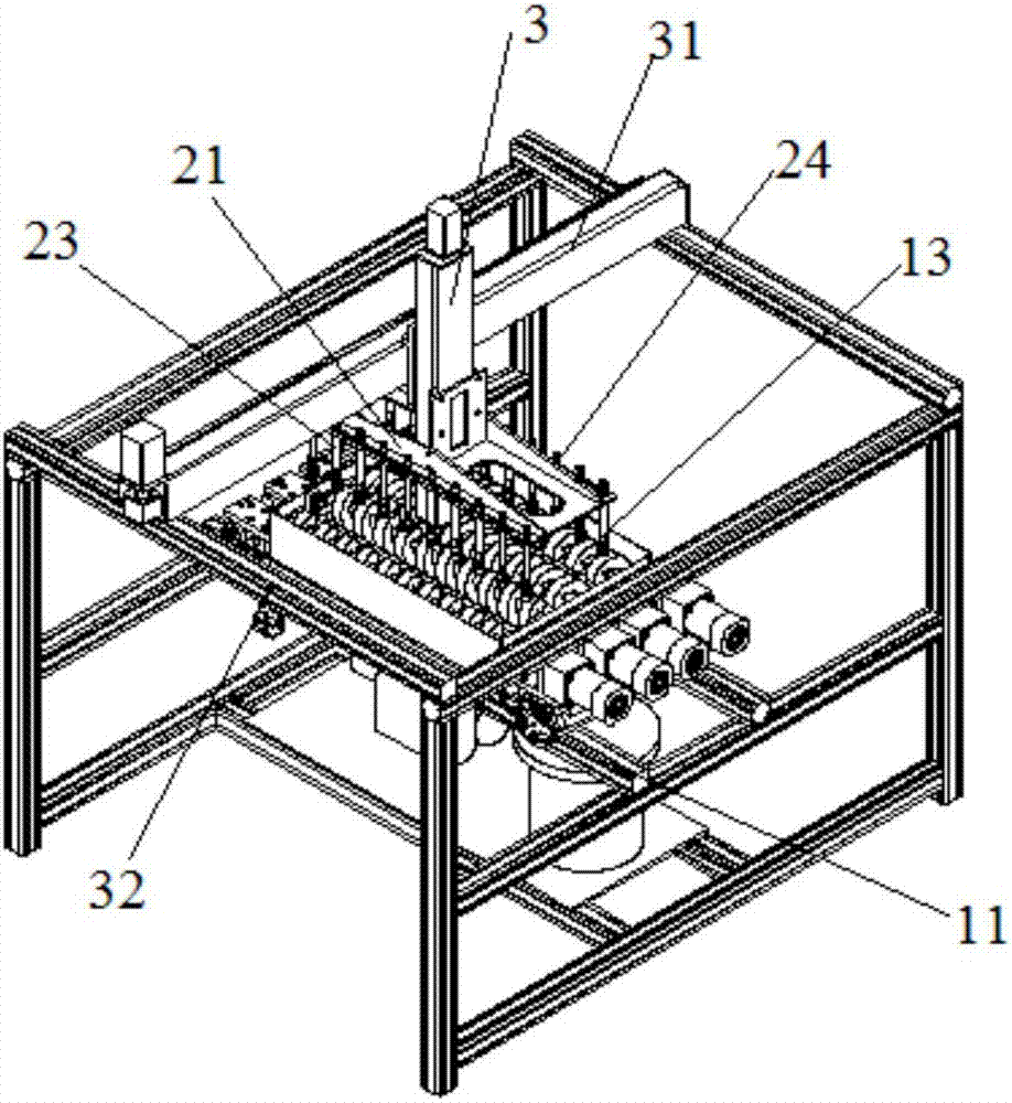 Magnetic material product automatic stacking device and method