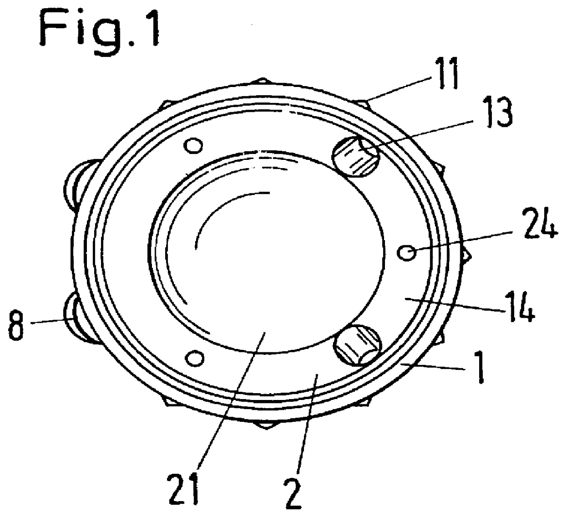 Twin-shelled artificial hip joint and its manufacture