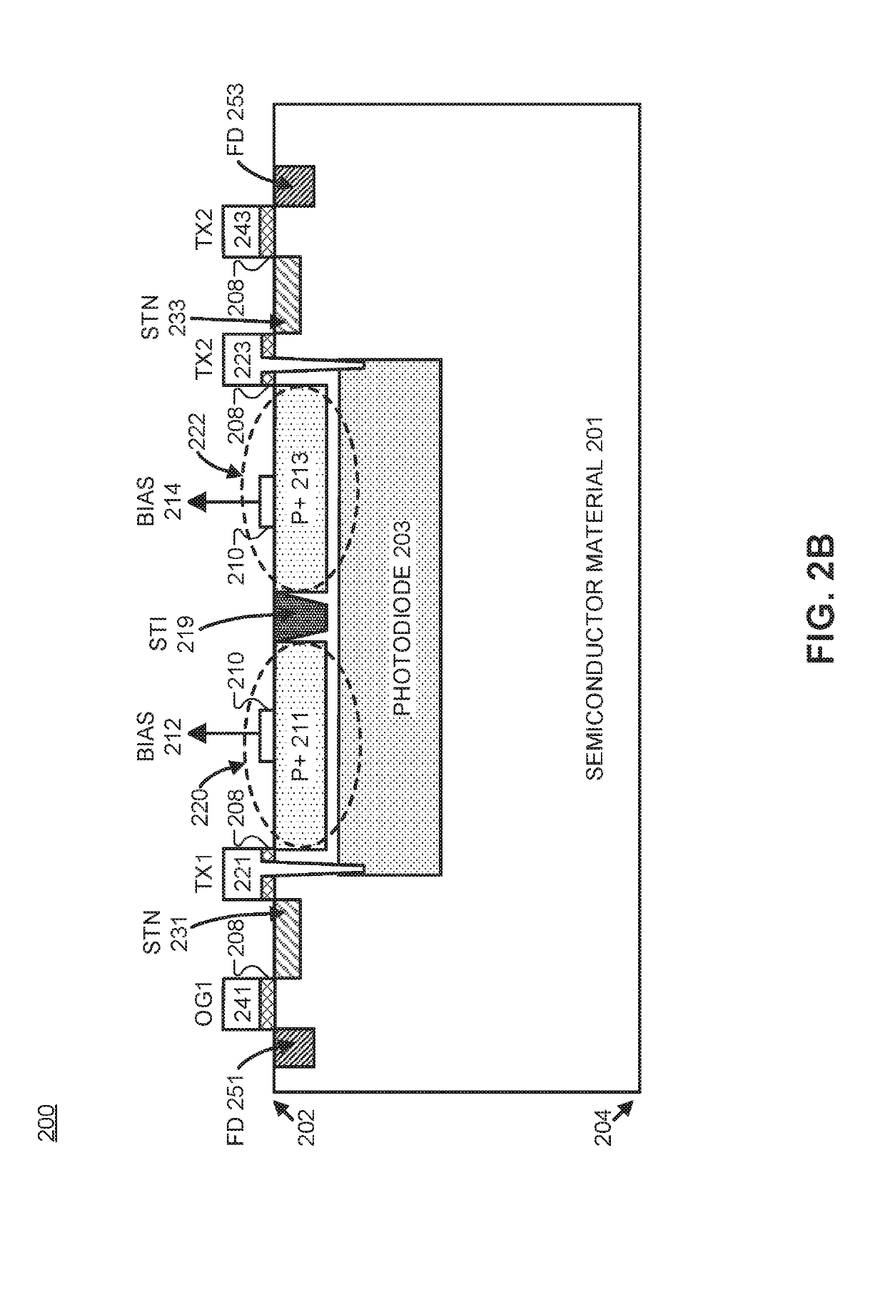 Image sensor with boosted photodiodes for time of flight measurements