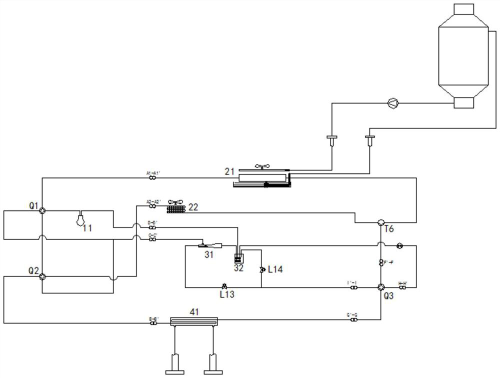 Ejecting evaporative cooling type air-cooled heat pump unit