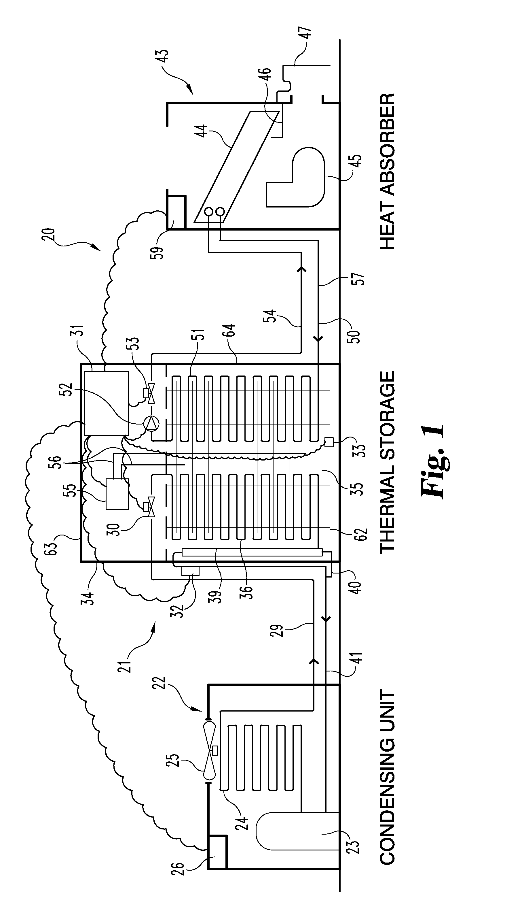 Thermal storage unit for air conditioning applications