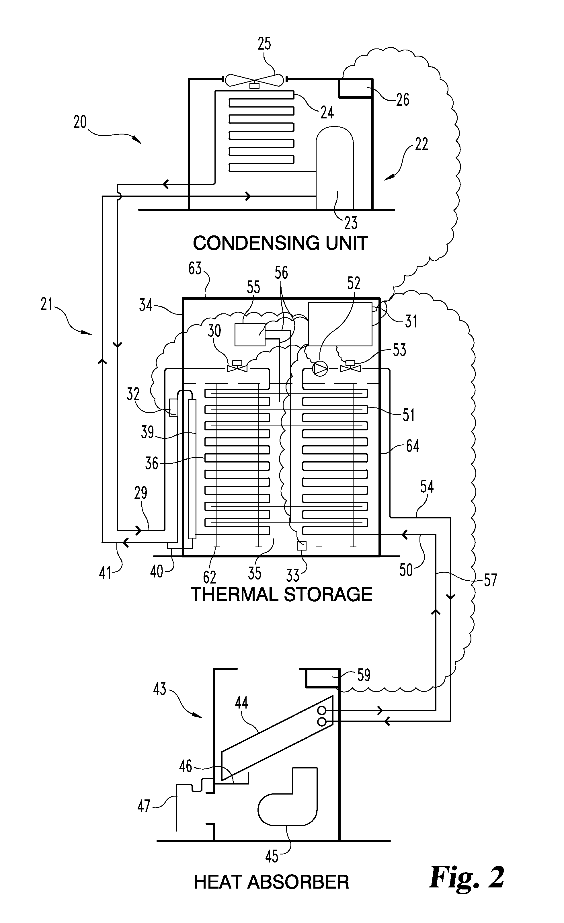 Thermal storage unit for air conditioning applications