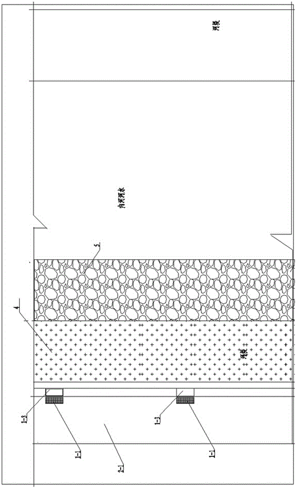 Built-in biochemical-ecological system based on in-river rainwater runoff purification river bank