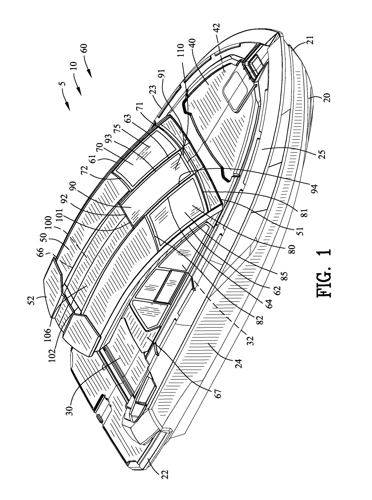 Walkthrough door for marine vessel