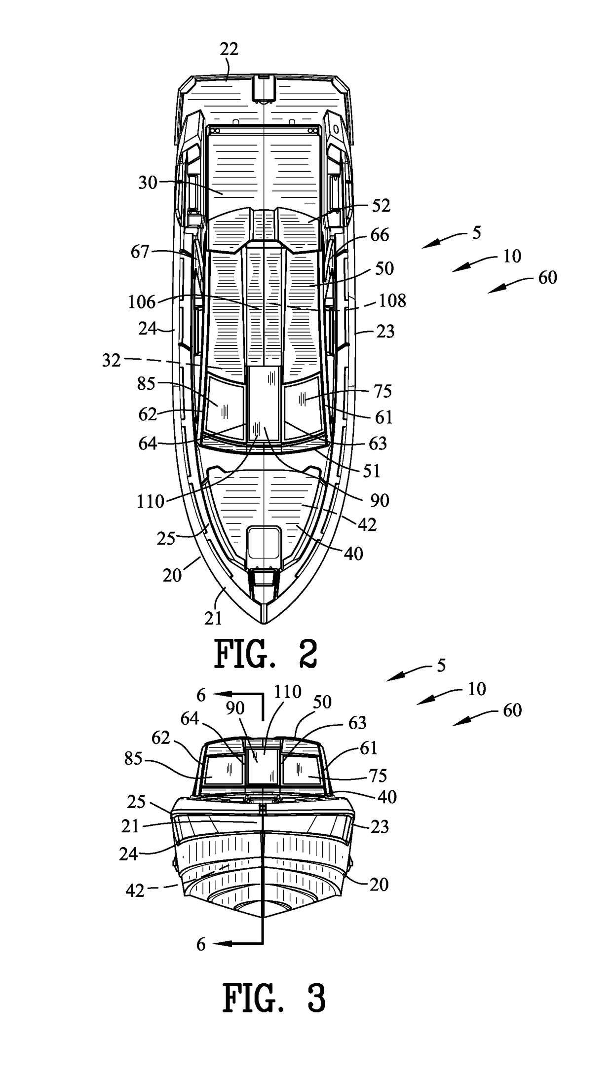 Walkthrough door for marine vessel