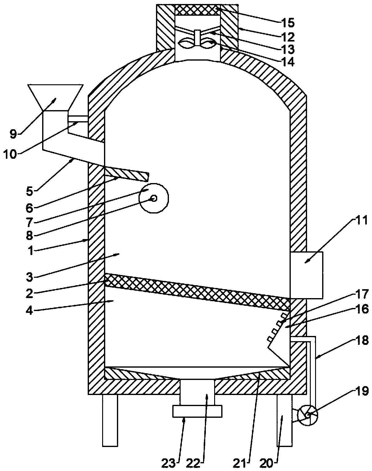 Corn winnowing screening device based on rolling decentralizing technology