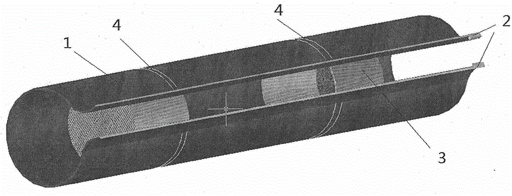 Long charging bag and method for charging blast holes through long charging bag