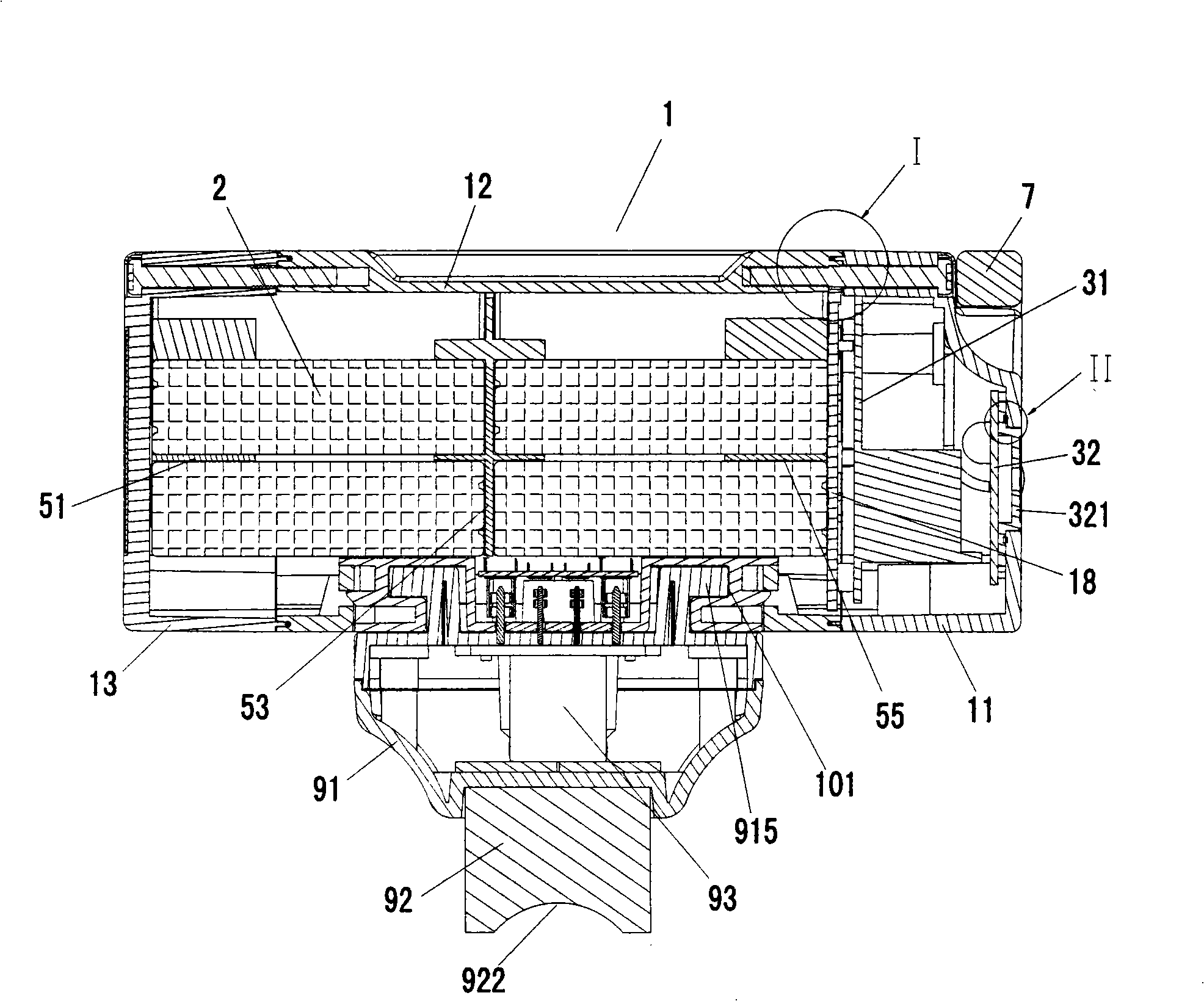 Anti-knock power battery apparatus