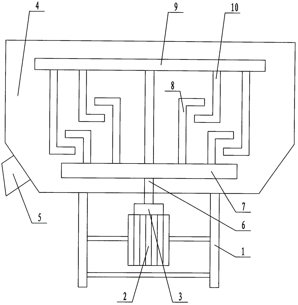 Polypropylene mixed color stirring device