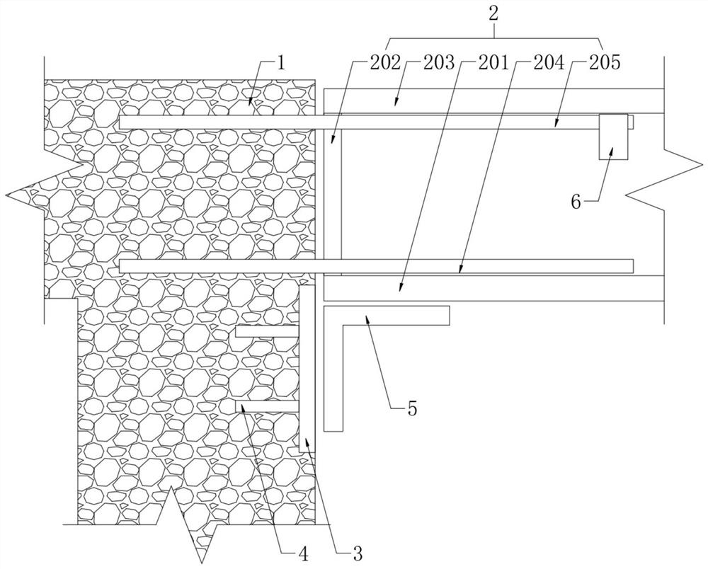 Vertical connecting structure of steel bar truss floor support plate and concrete beam