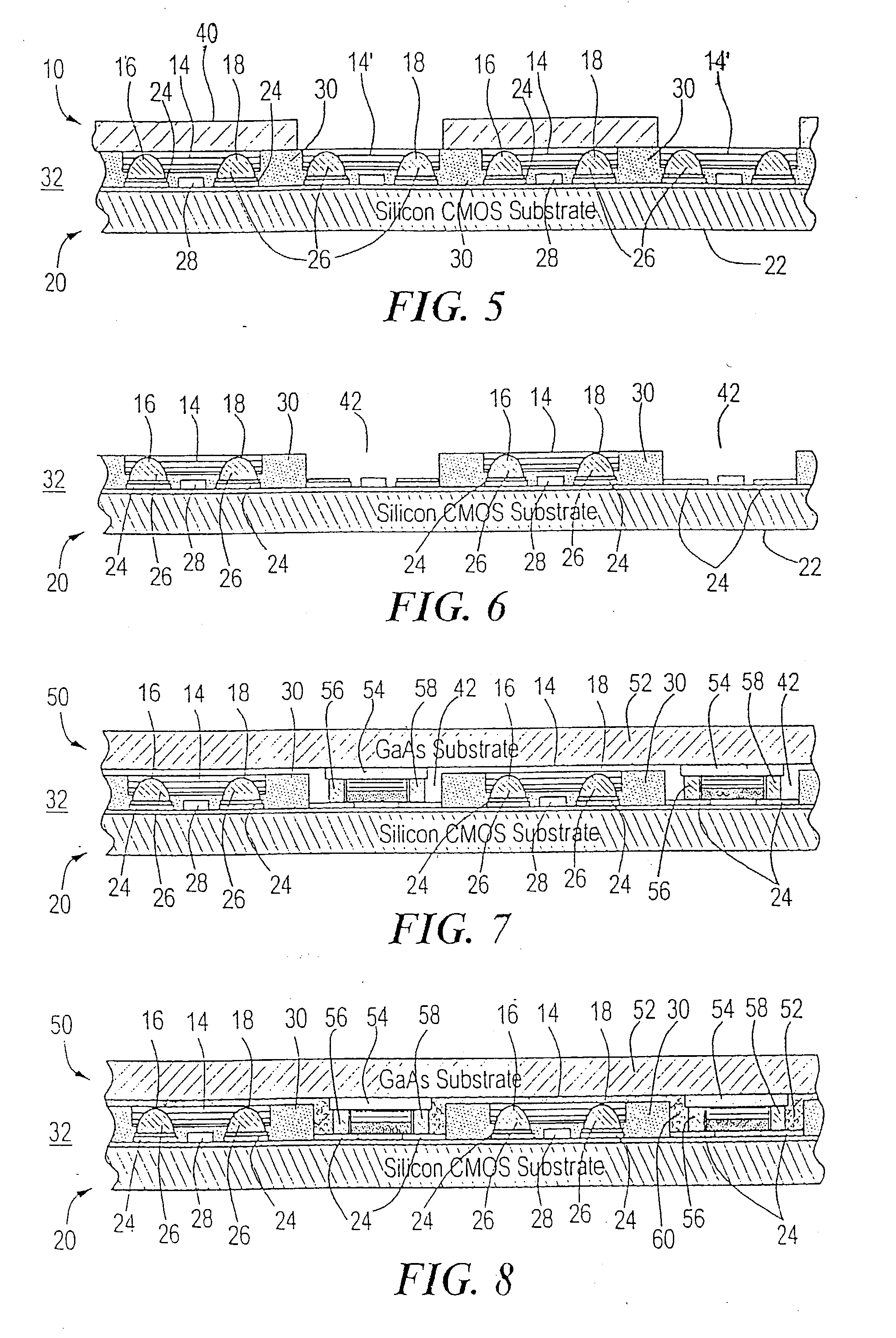 Electro-optical transceiver system with controlled lateral leakage and method of making it