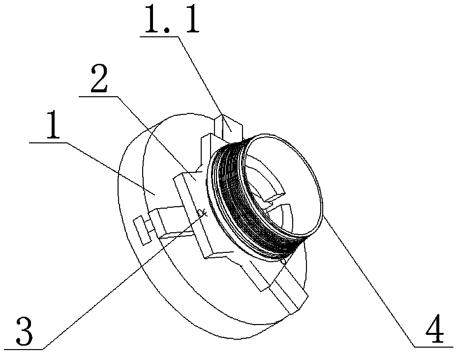 Turning processing clamp used for outer threaded joint of water-resisting guide tube