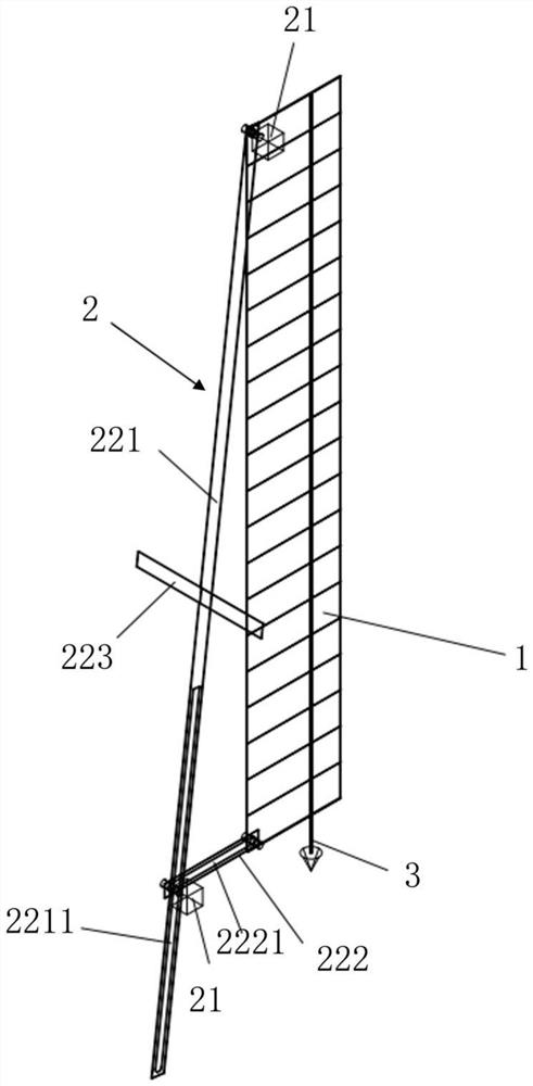 Linear broadside water gauge surveying tool and method