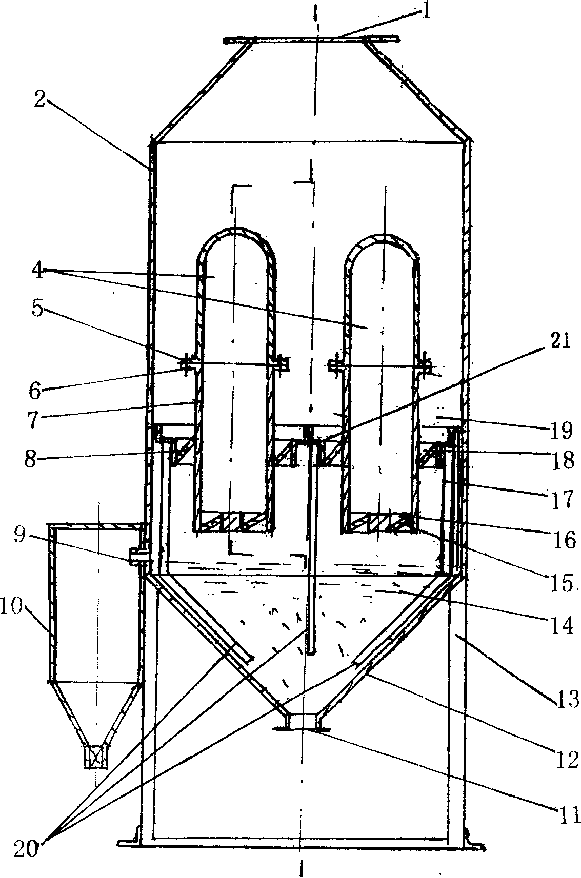 Multistage rotation impact wet desulfurizing and dust-removing equipment