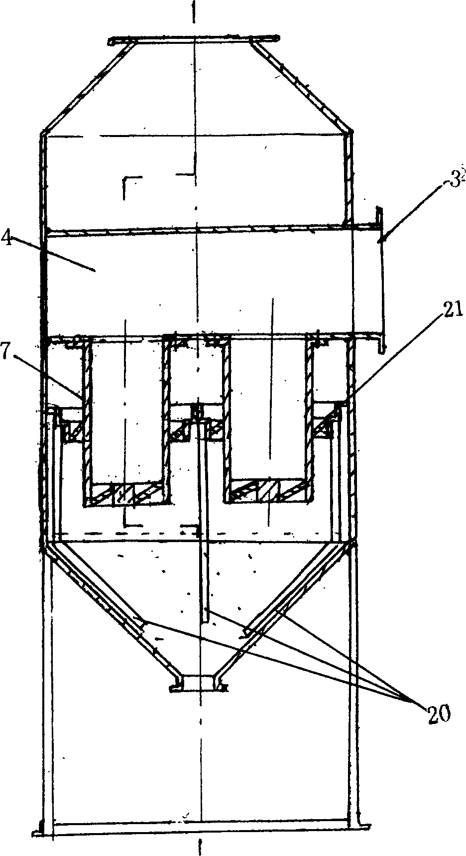 Multistage rotation impact wet desulfurizing and dust-removing equipment